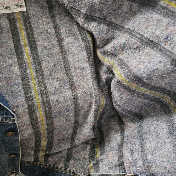 IronCharlie VTG Lee Storm Rider Denim Jacket with Blanket Lining Corduroy Collar - Picture 5 of 15